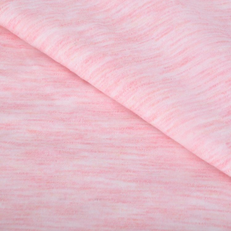 32s Polyester Rayon Spandex Jersey, Space Dye Fabric, Melange