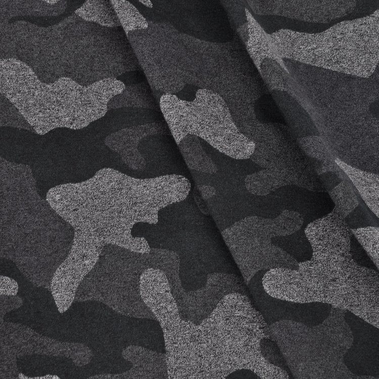 Xt-Pr-86ab Cotton Spandex Jersey, Printed Fabric, Ab Heather Grey