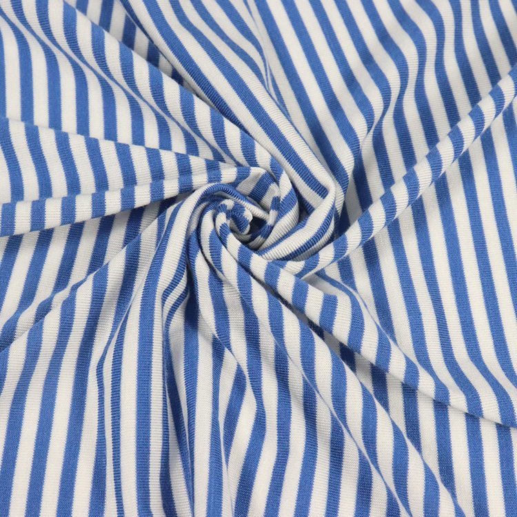 150g Lenzing Modal Elastic Jersey, Stripe, Sleepwear Fabric