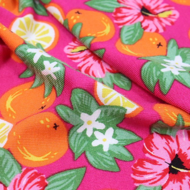 Eco-Vero Rayon Spandex Jersey, Siro Elite Compact, Printed Garment Fabric