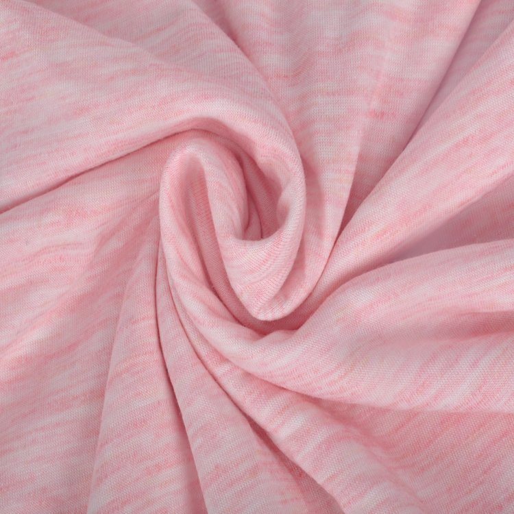 32s Polyester Rayon Spandex Jersey, Space Dye Fabric, Melange