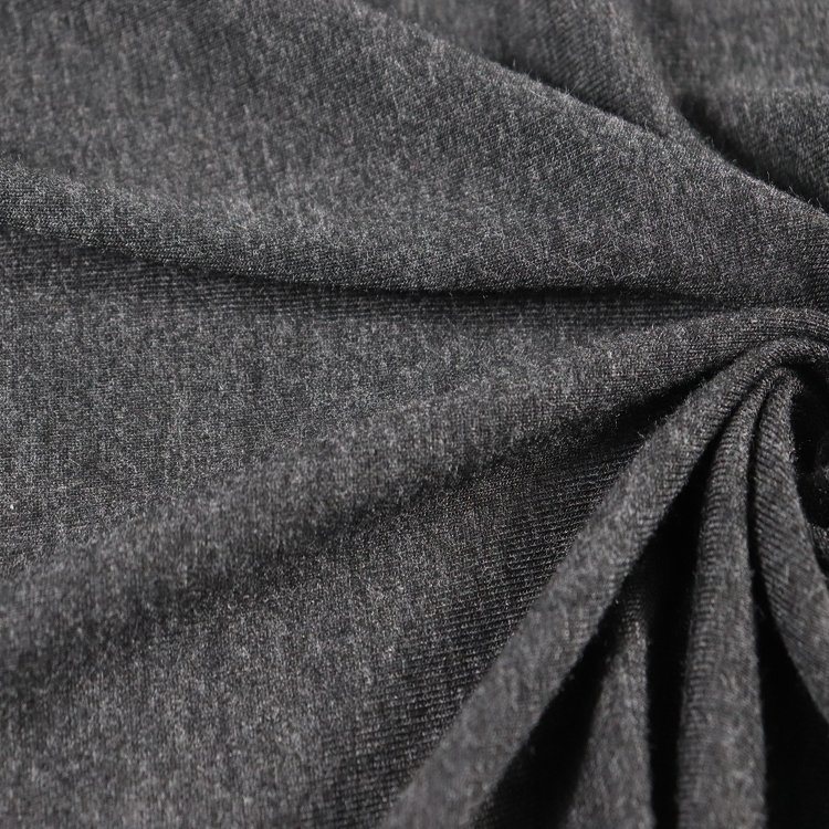 96%Rayon Stretch Jersey for Garment, 200GSM, Dark Melange